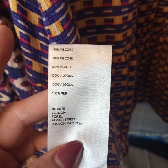 Maeve Anthropologie Cheyenne Mixed Print Peplum Pullover Top Purple Size Medium - Picture 12 of 13